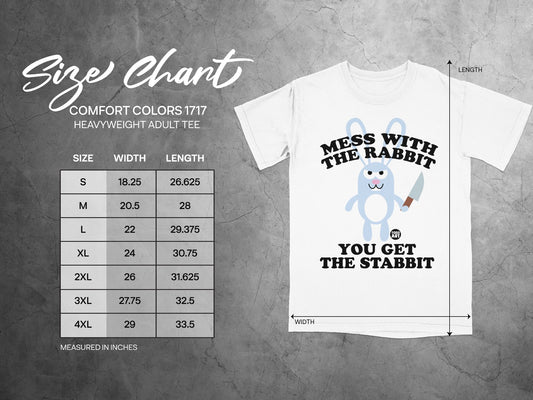 Mess With The Rabbit You Get The Stabbit adult tee