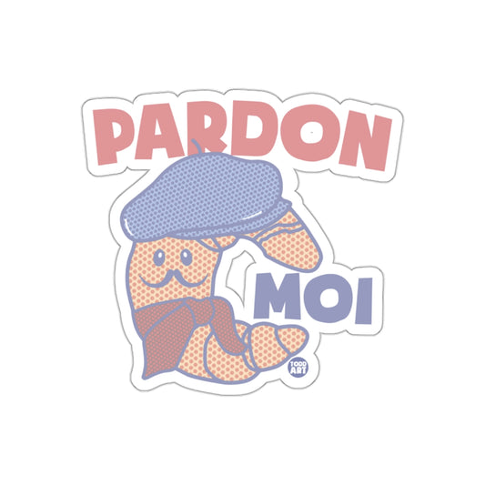Pardon Moi French Pastry with Beret Sticker