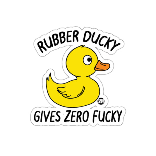 Rubber Ducky Gives Zero Fucky Sticker