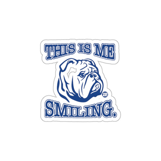 This Is Me Smiling Bulldog Graphic Design Sticker