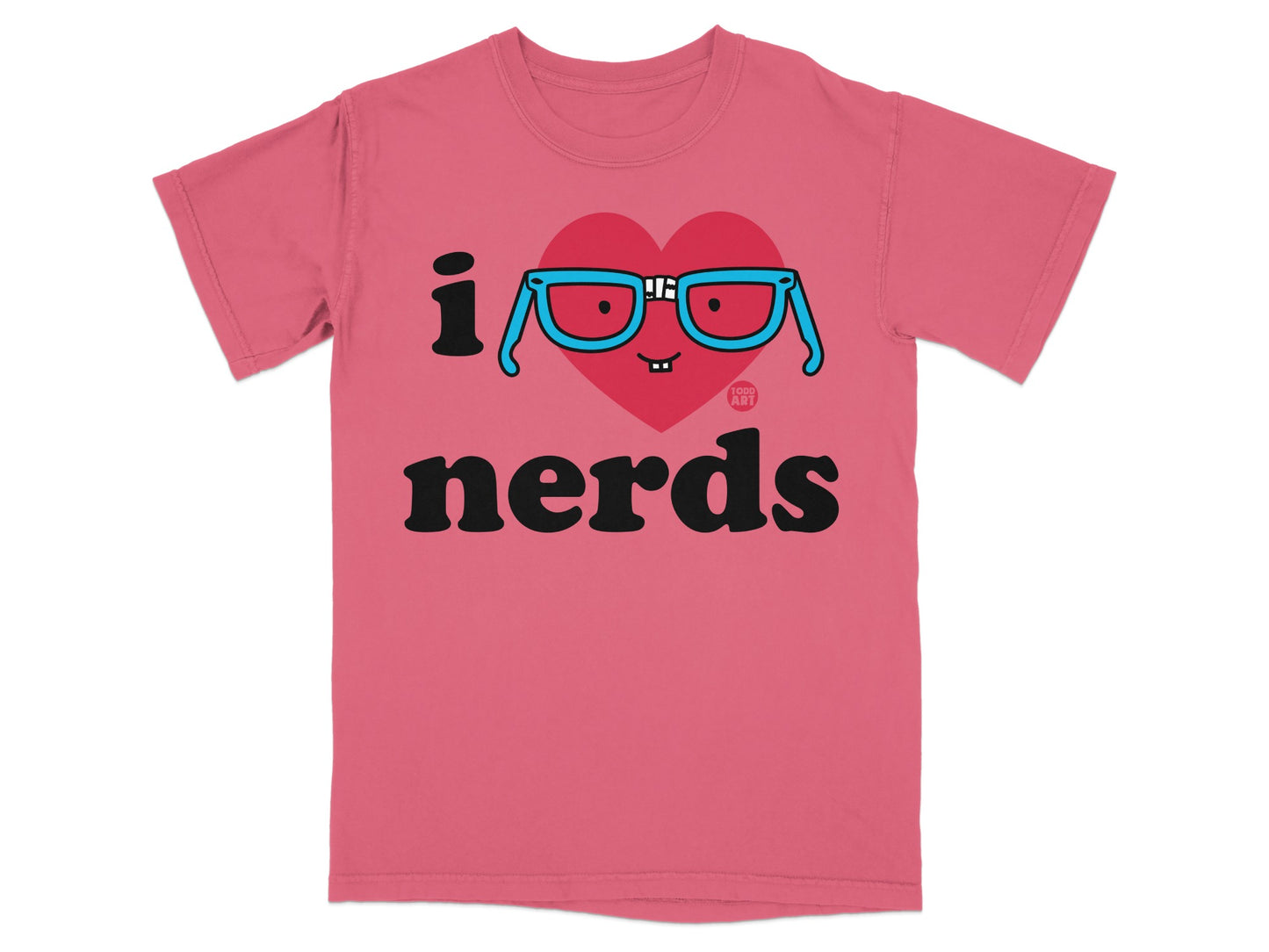 I Love Nerds Graphic T-Shirt Fun Geeky Tee