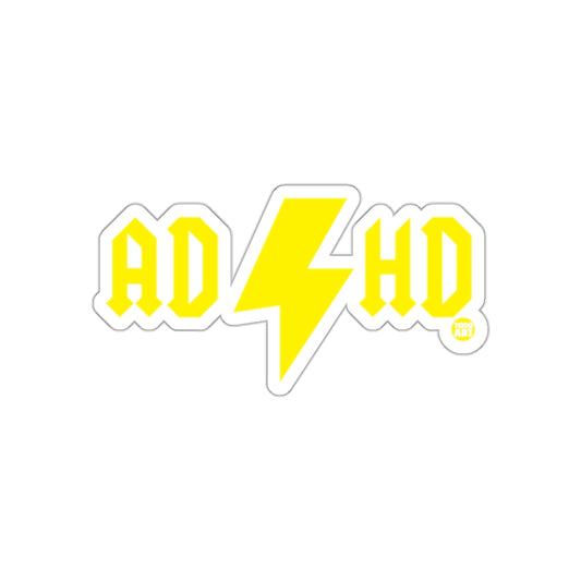 AD HD Yellow Lightning Bolt Design Sticker