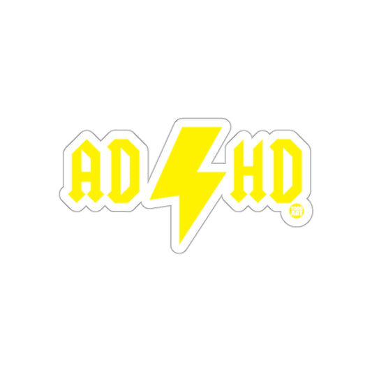 AD HD Yellow Lightning Bolt Design Sticker