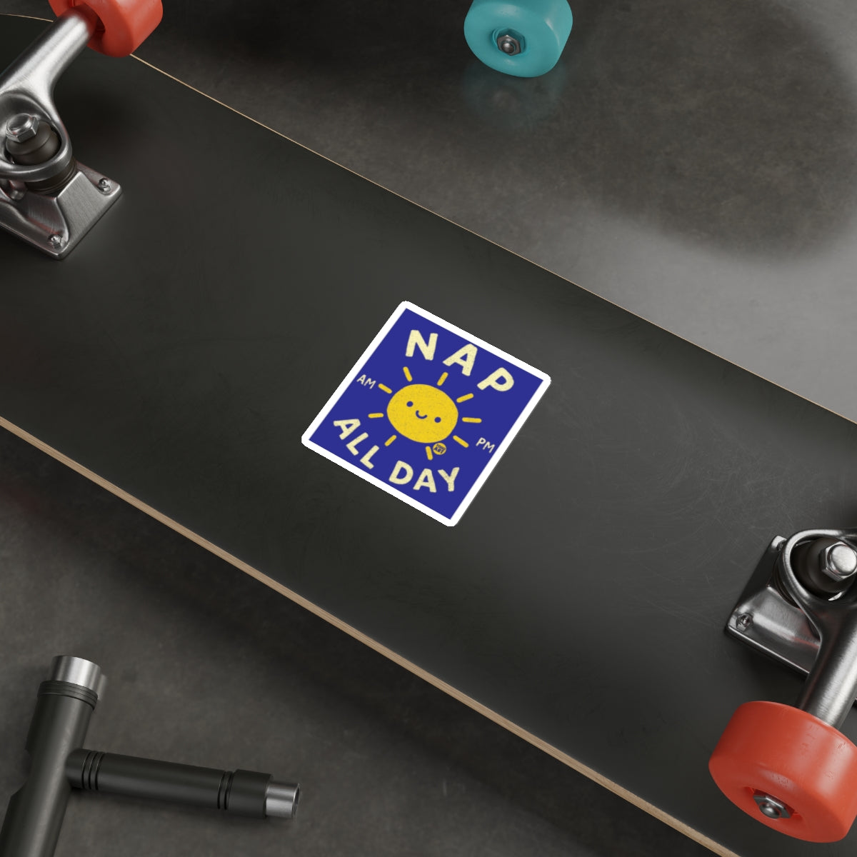 Happy Sun Nap All Day AM PM Sticker 