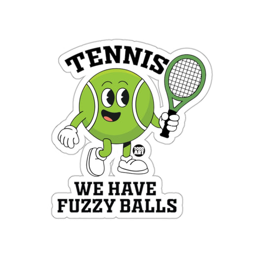 Retro Tennis We Have Fuzzy Balls Graphic Design Stickers