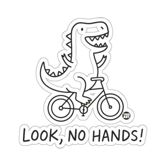 Dinosaur T Rex Bike Riding Look No Hands Funny 