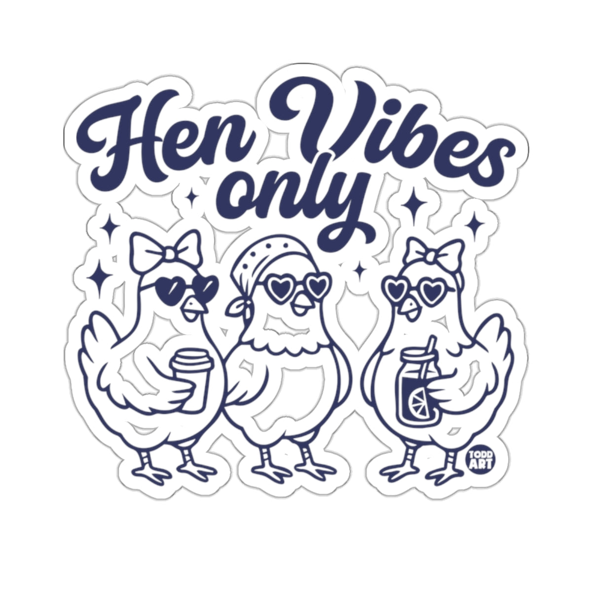 Hen Vibes only fun stylish chickens sunglasses 