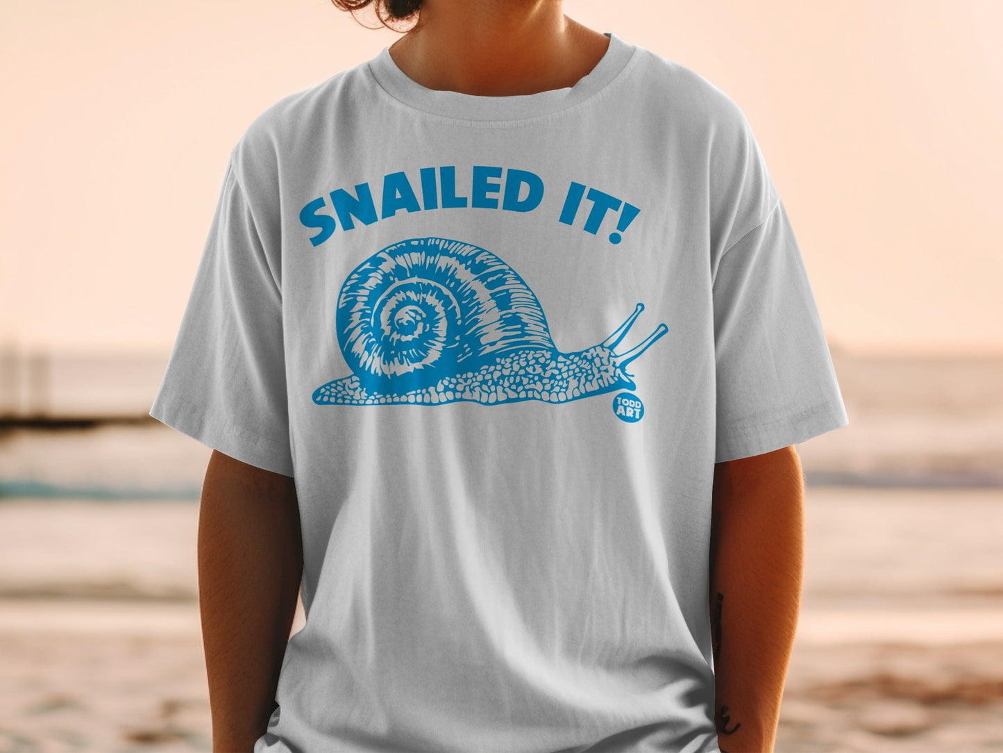 Snailed It Funny Todd Art Snail Design T-Shirt