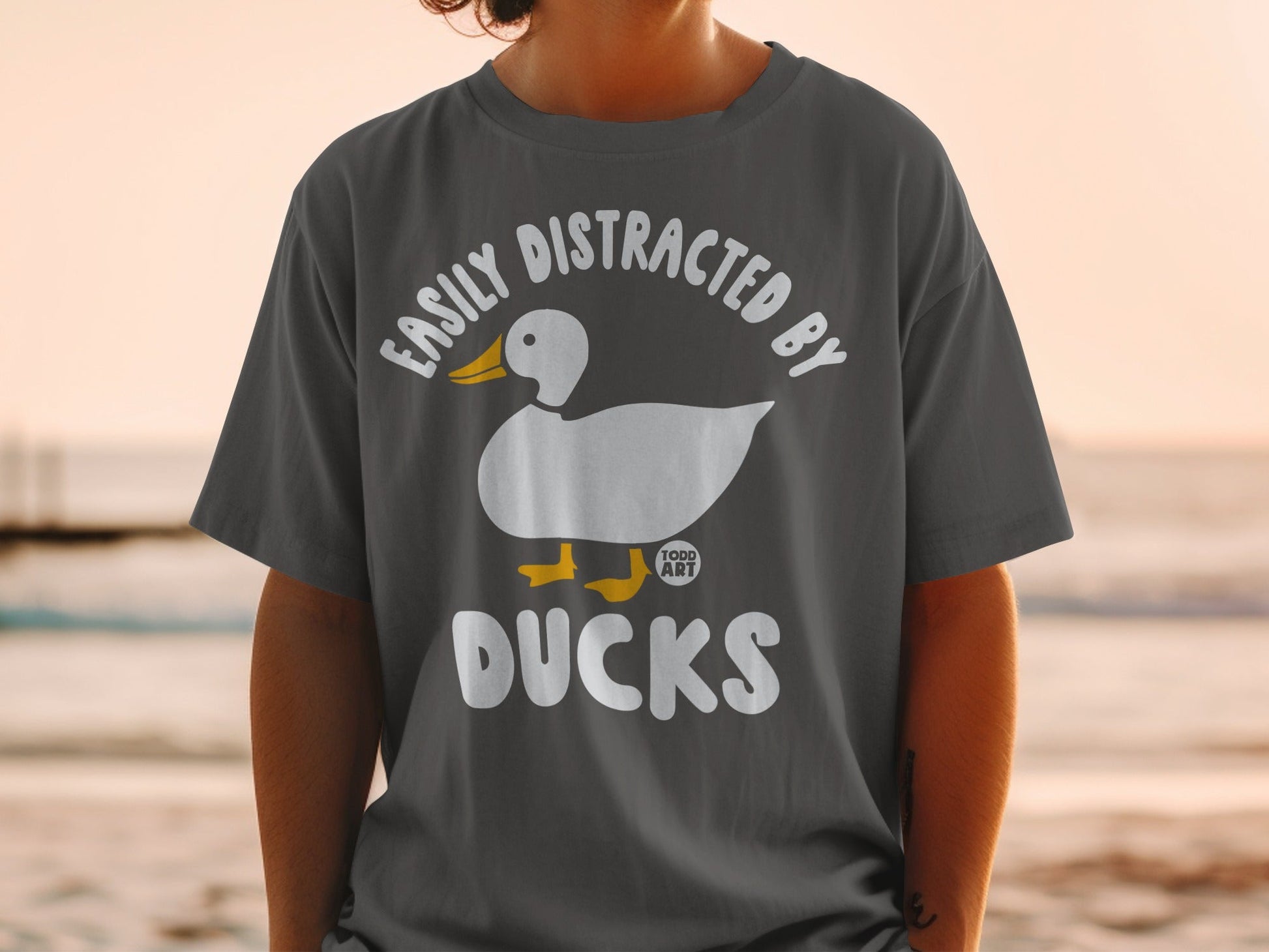 Easily Distracted by Ducks Graphic T-shirt
