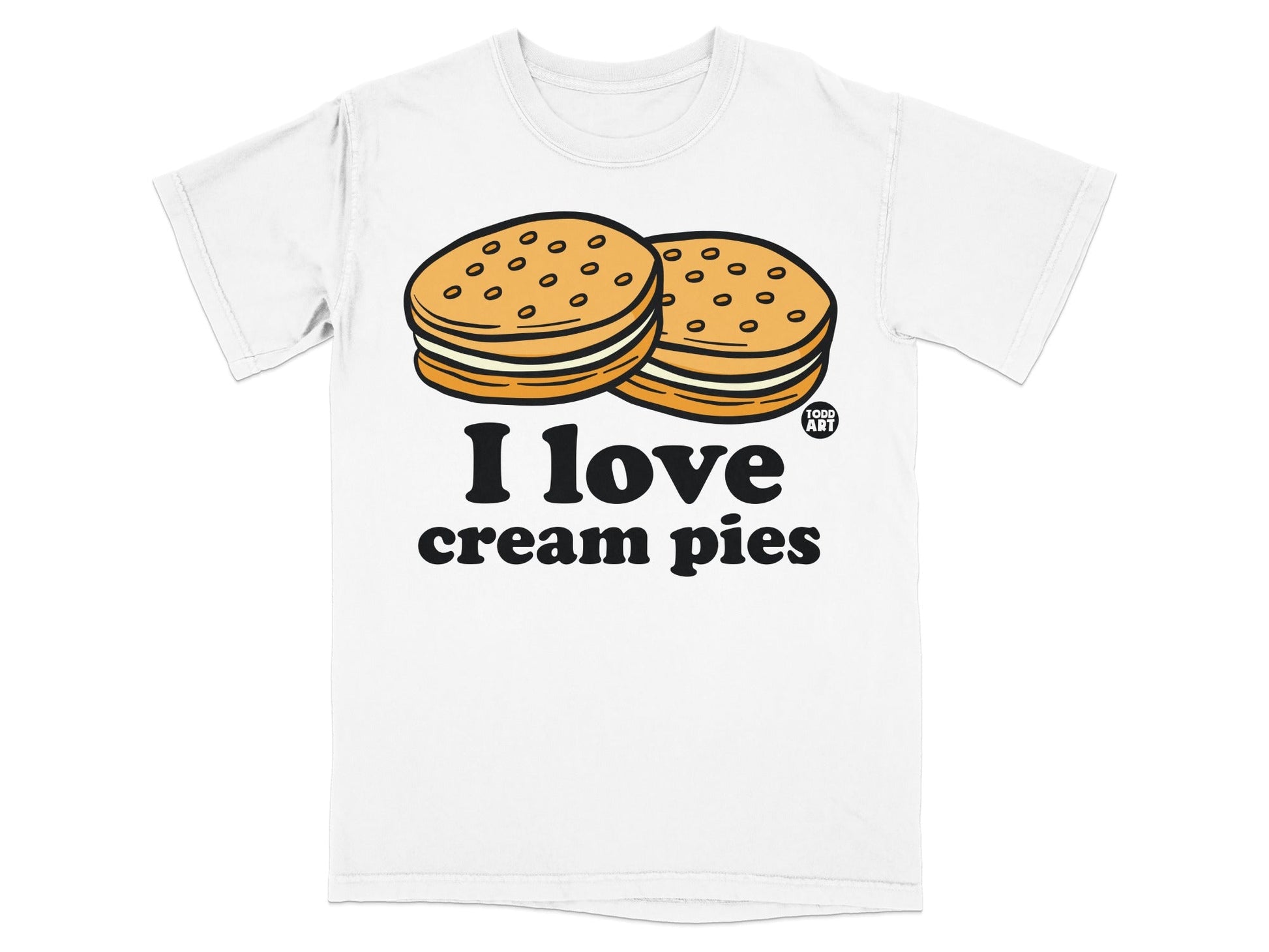 I Love Cream Pies Graphic Tee for Dessert Lovers