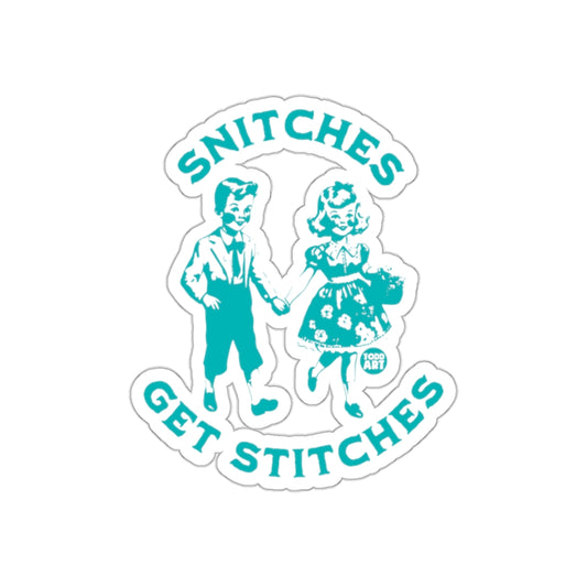 Snitches Get Stitches Artwork With Todd Art Logo Stickers