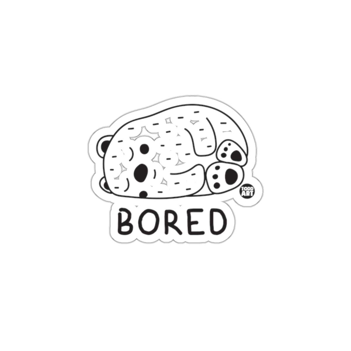 Bored Bear Sticker for Your Creative Collection