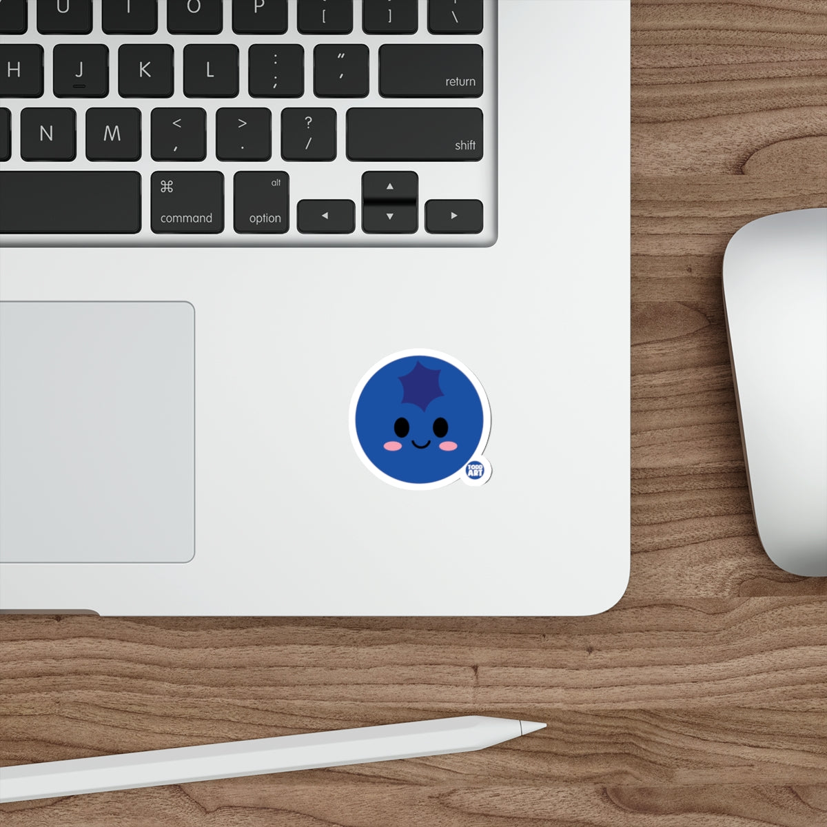 Cute Kawaii Blueberry Character Graphic Sticker