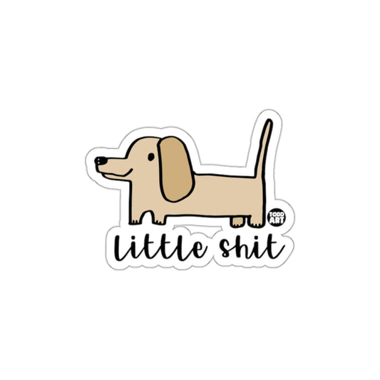 Little Shit Dachshund Illustration Sticker Product