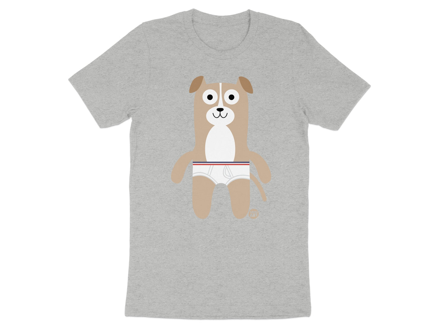 Cute Cartoon Dog in Underwear Graphic T-shirt