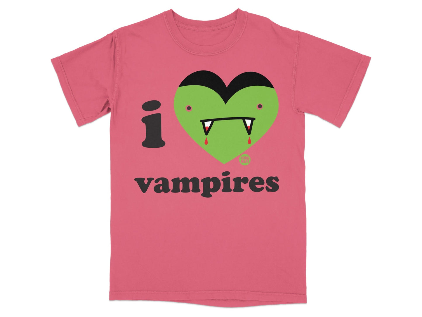 I Love Vampires Heart Design T-Shirt
