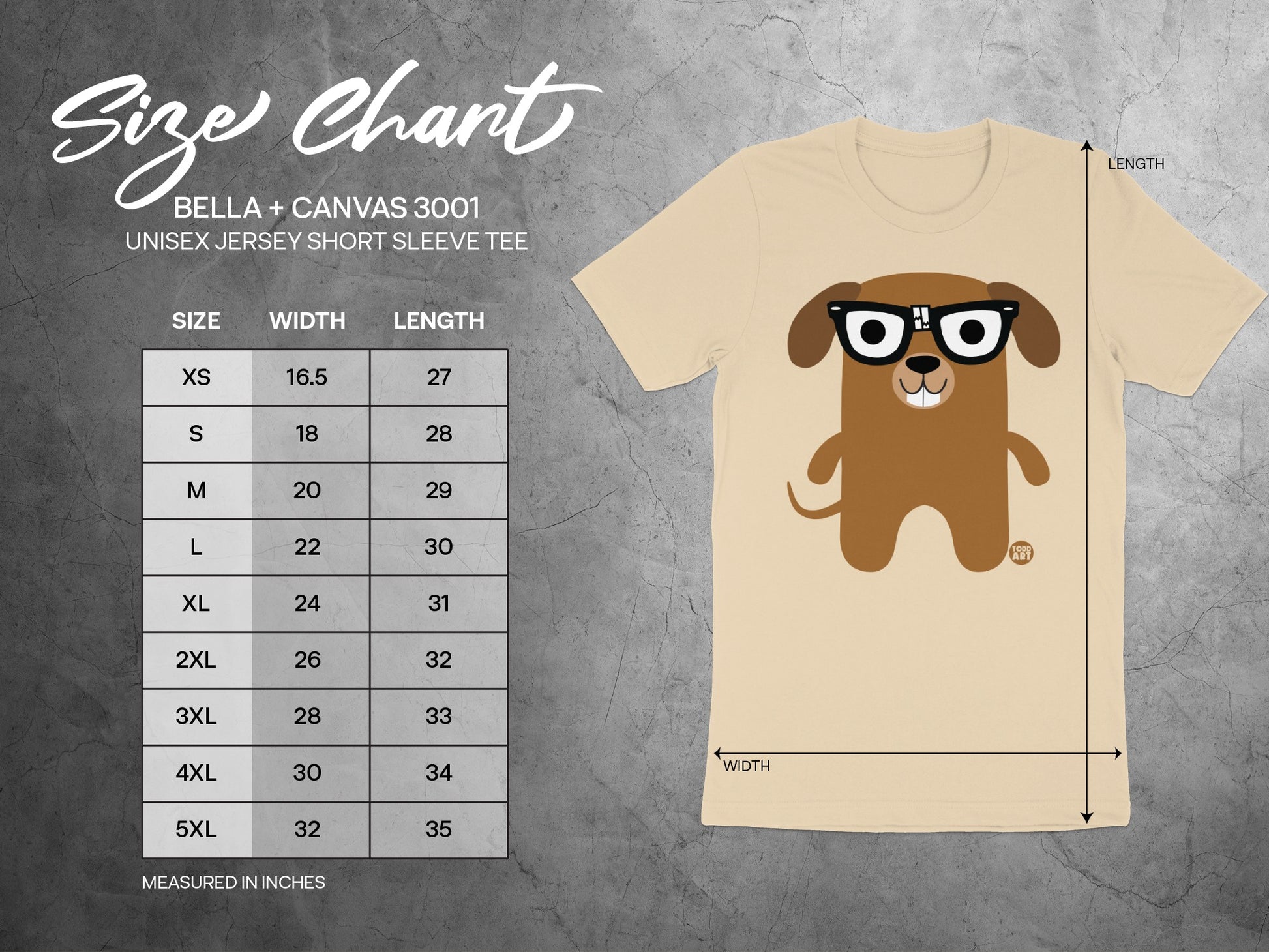 Cute Dog with Glasses Graphic Unisex Jersey T-Shirt