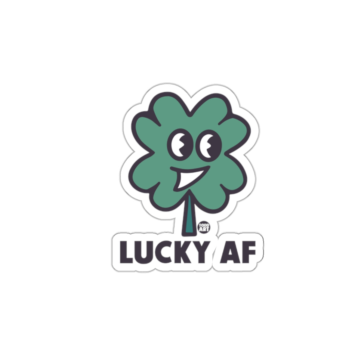 Lucky AF Four-Leaf Clover Sticker