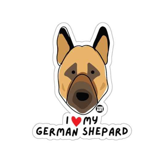 I Love My German Shepard Sticker Cute Dog Art