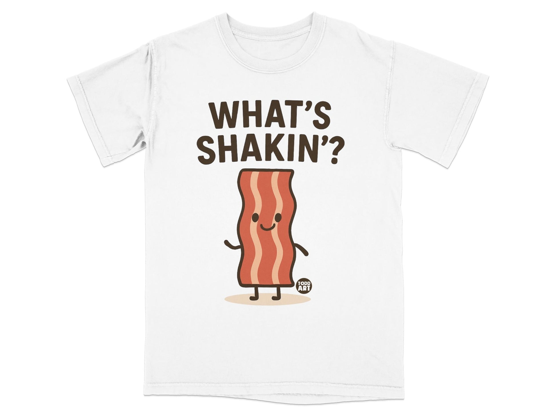 What's Shakin Bacon Cartoon Graphic T-shirt