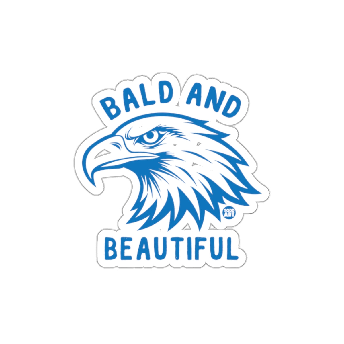 Bald and Beautiful Eagle Sticker Design Product