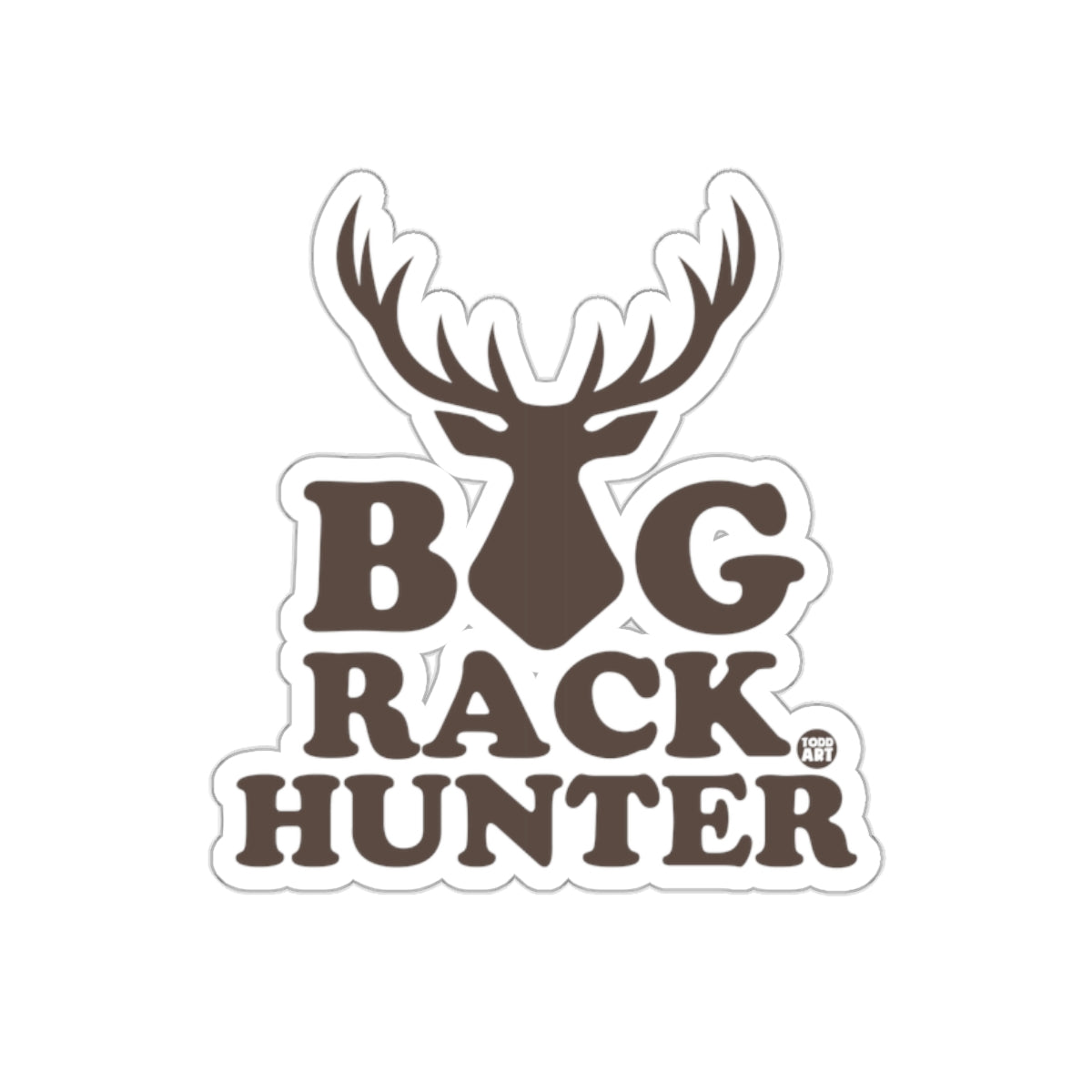 Big Rack Hunter Sticker Hunting Decal Accessory