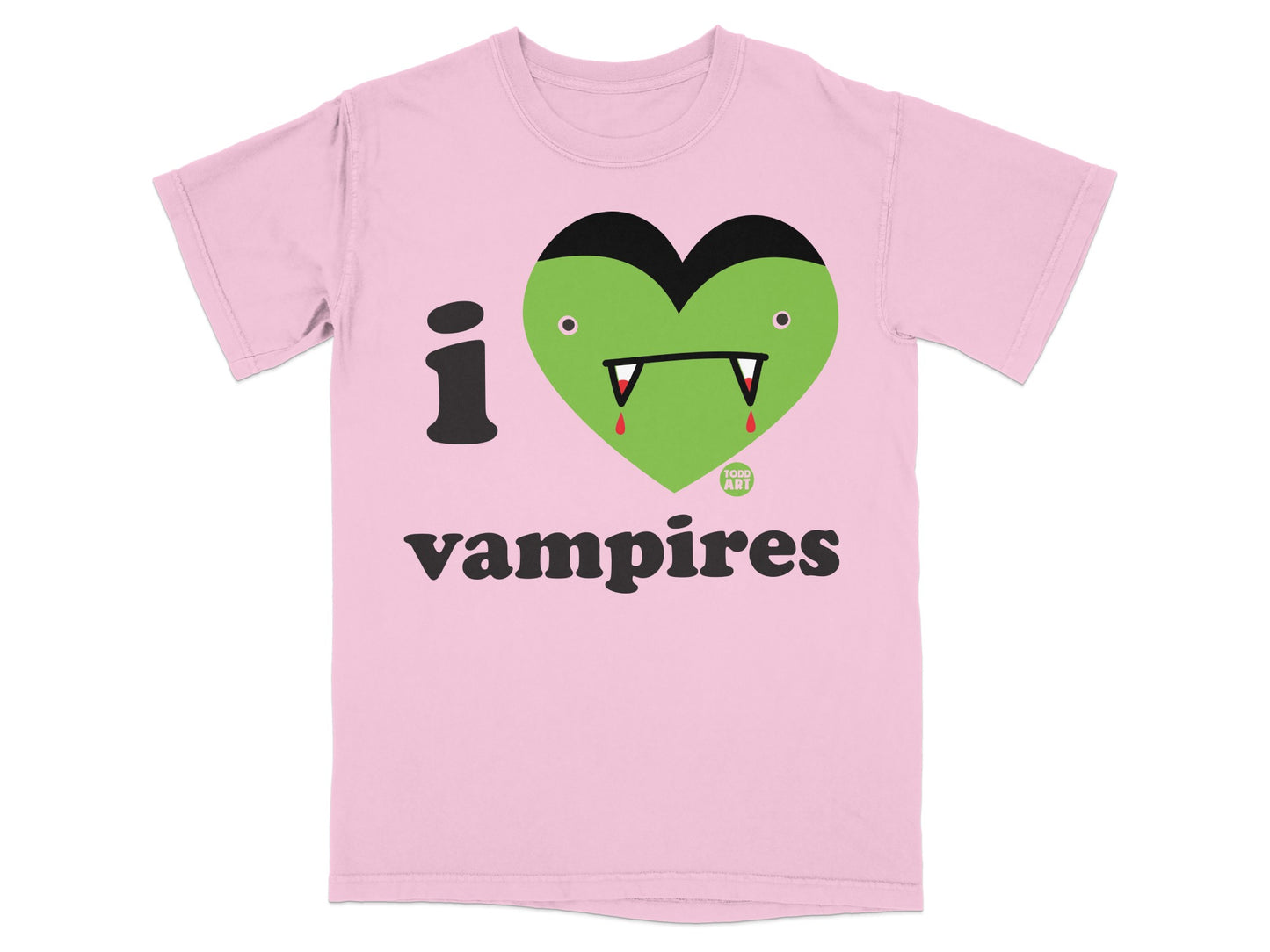 I Love Vampires Todd Art Graphic Design T-Shirt