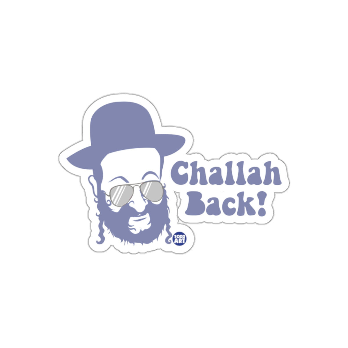 Challah Back Sticker Funny Judaica Humor Decal