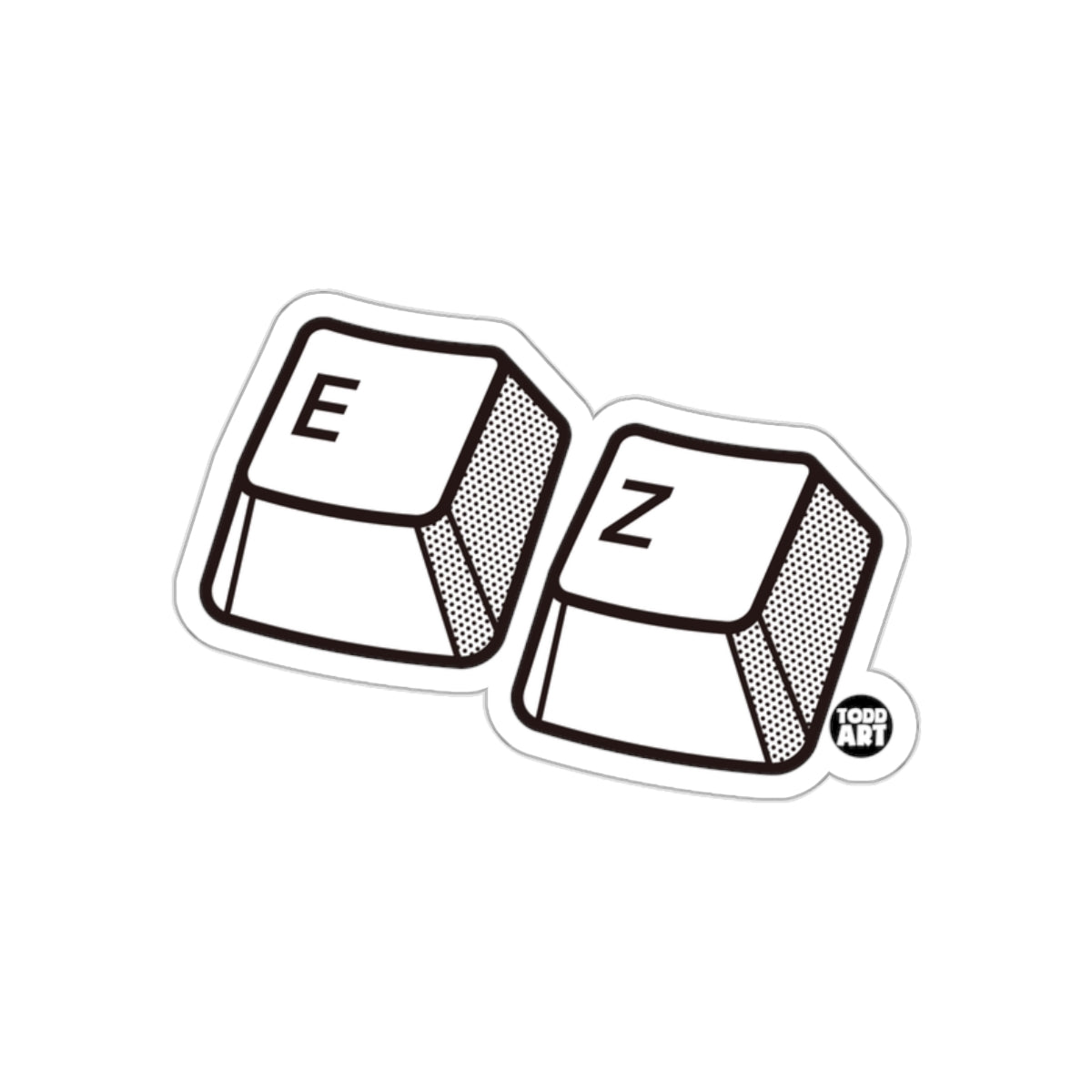 Todd Art EZ Keyboard Keys Graphic Sticker