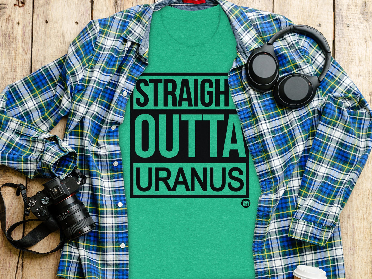 Straight Outta Uranus Funny Graphic T-Shirt