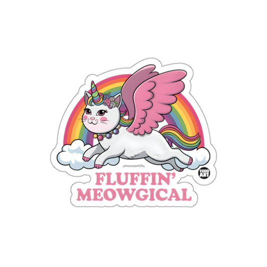 Fluffin' Meowgical Winged Unicorn Cat Sticker