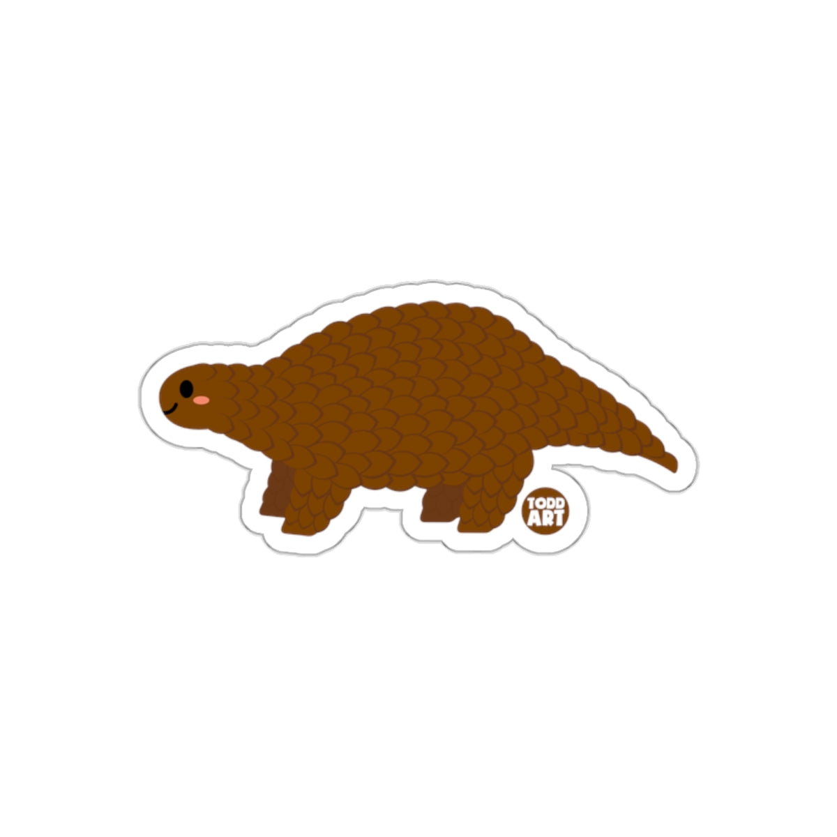 Cute Cartoon Pangolin Todd Art Sticker product
