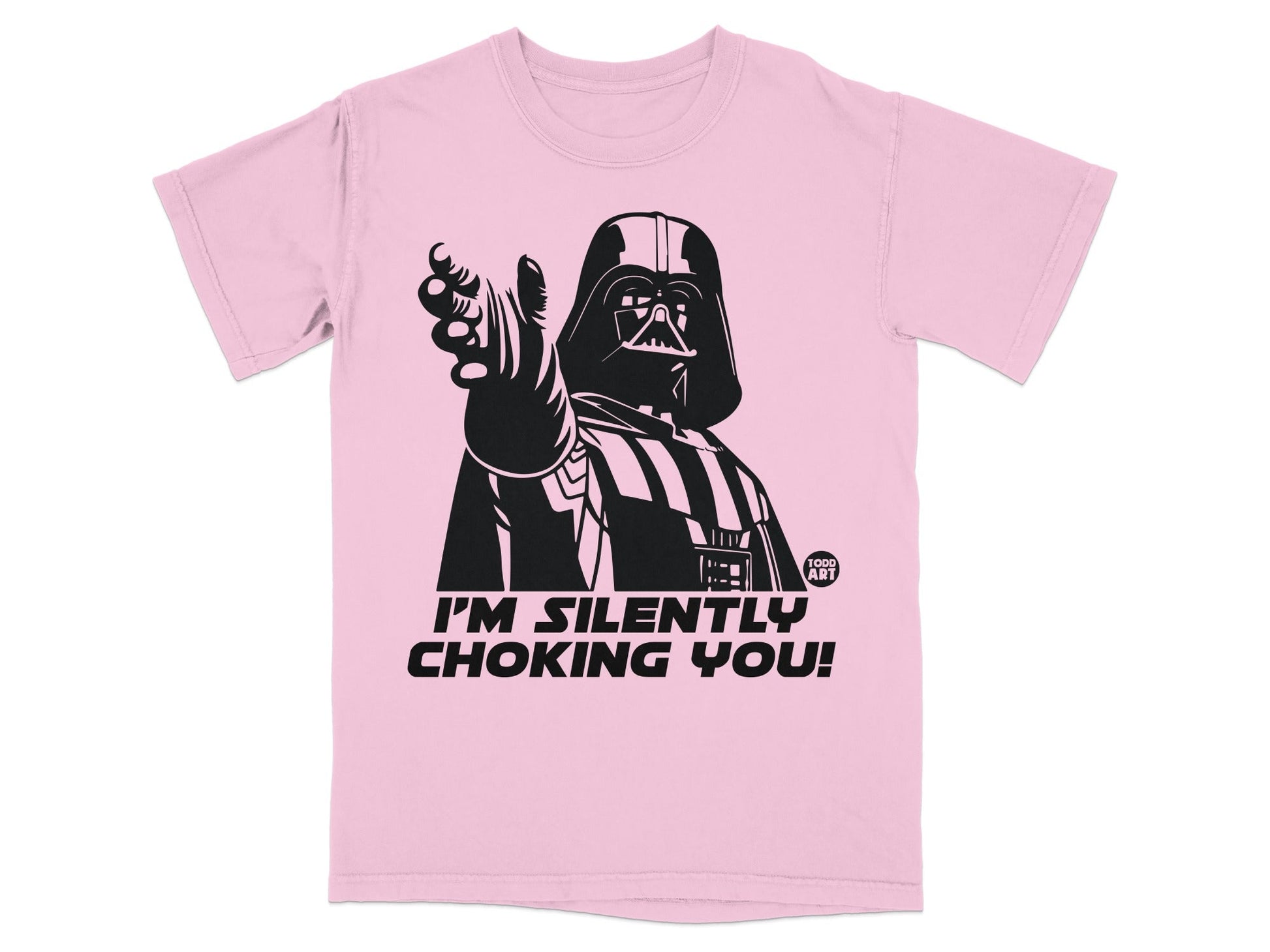 Darth Vader pointing, "I'M SILENTLY CHOKING YOU!" text.