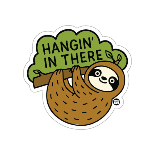 Hangin In There Sloth Todd Art Design Illustration Stickers