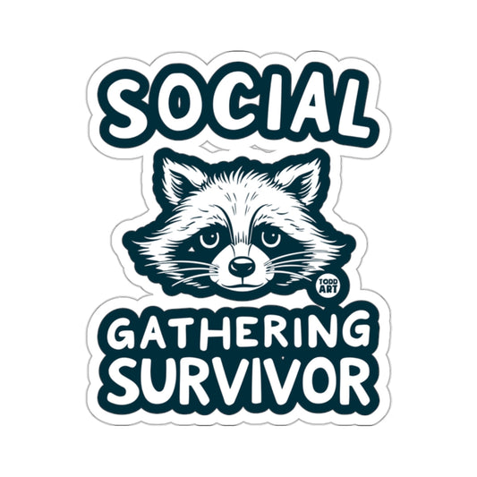 SOCIAL GATHERING SURVIVOR Raccoon Animal Funny 