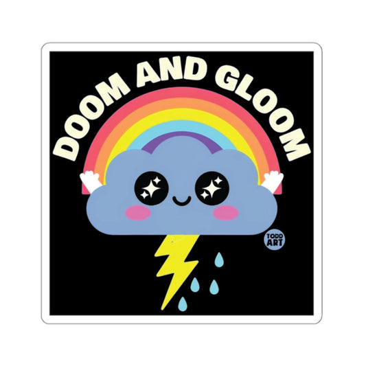 Doom AND Gloom Rainbow Cloud Lightning Raindrops 