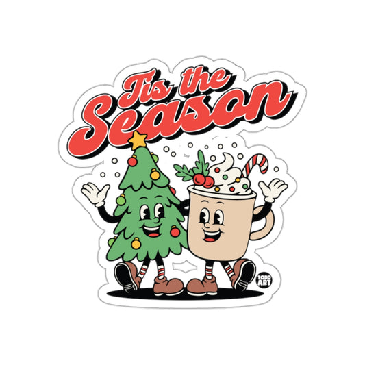 Tis the Season Christmas Tree and Hot Cocoa Sticker