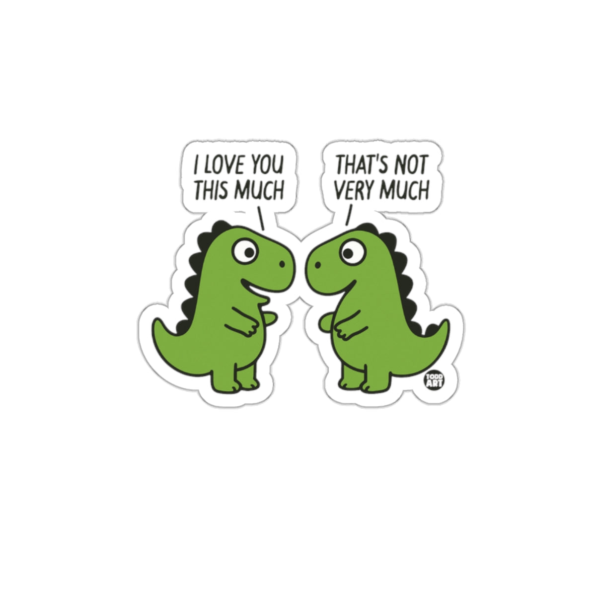 Funny Dinosaur Conversation Sticker Perfect for Humor