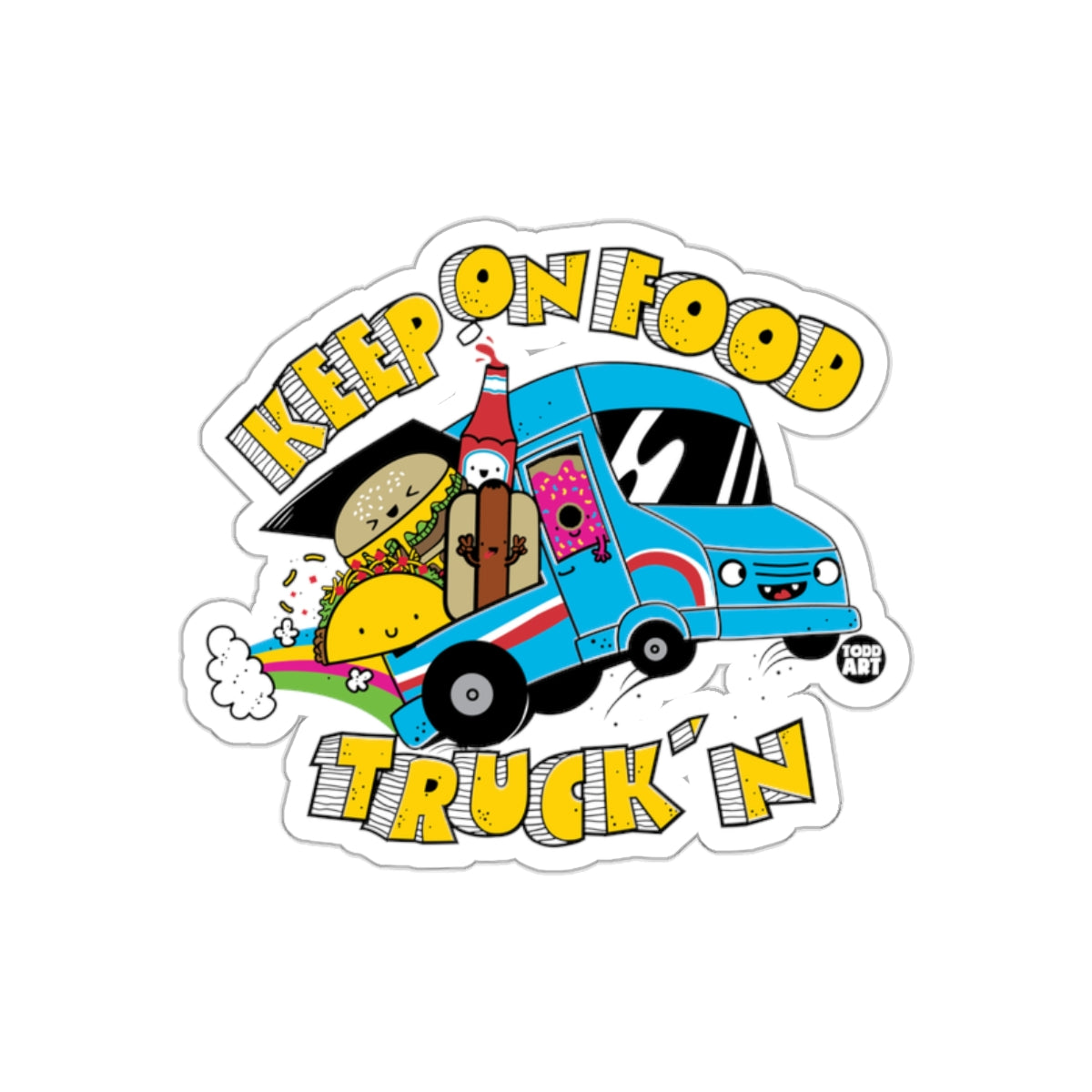 Keep On Food Truck N Cartoon Food Truck Fun sticker