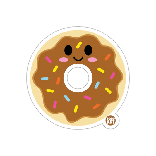 Cute Smiling Donut with Sprinkles Sticker Product