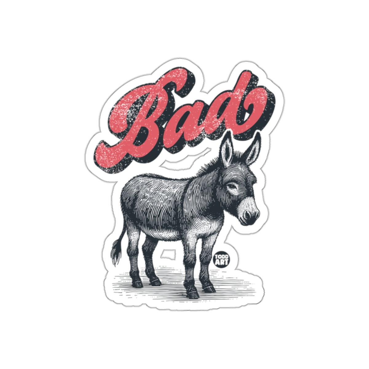 Bad Donkey Art Graphic Sticker for Unique Decor