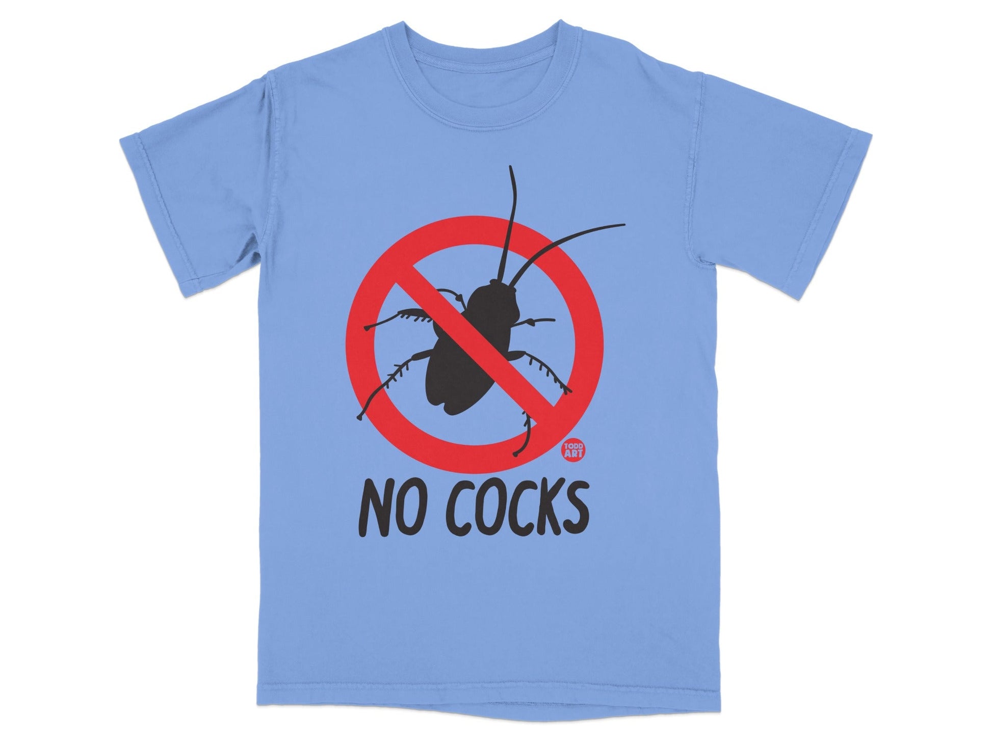 No Cocks Prohibited Insect Print T-shirt
