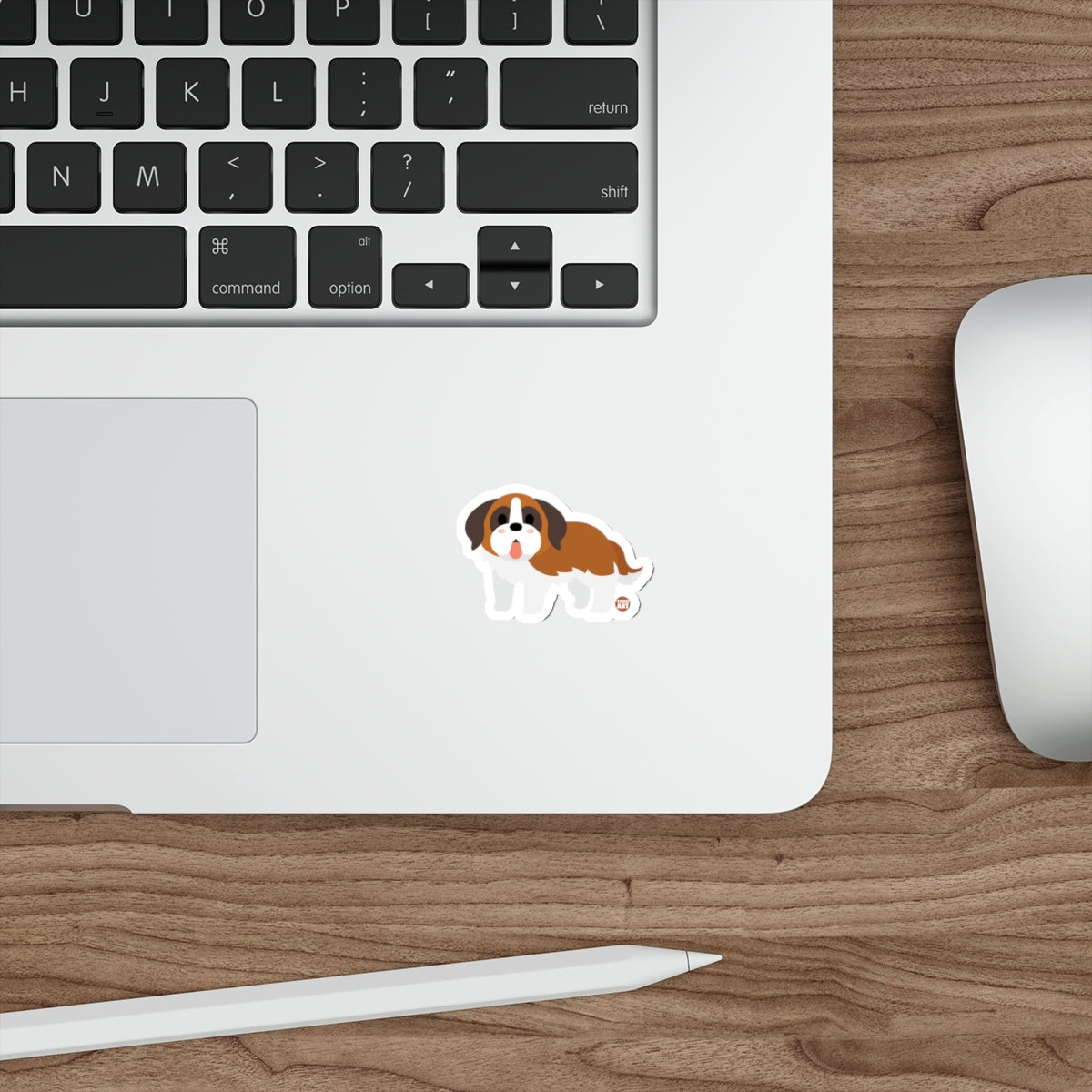 Cute St Bernard Dog Sticker for Laptop Decor and More