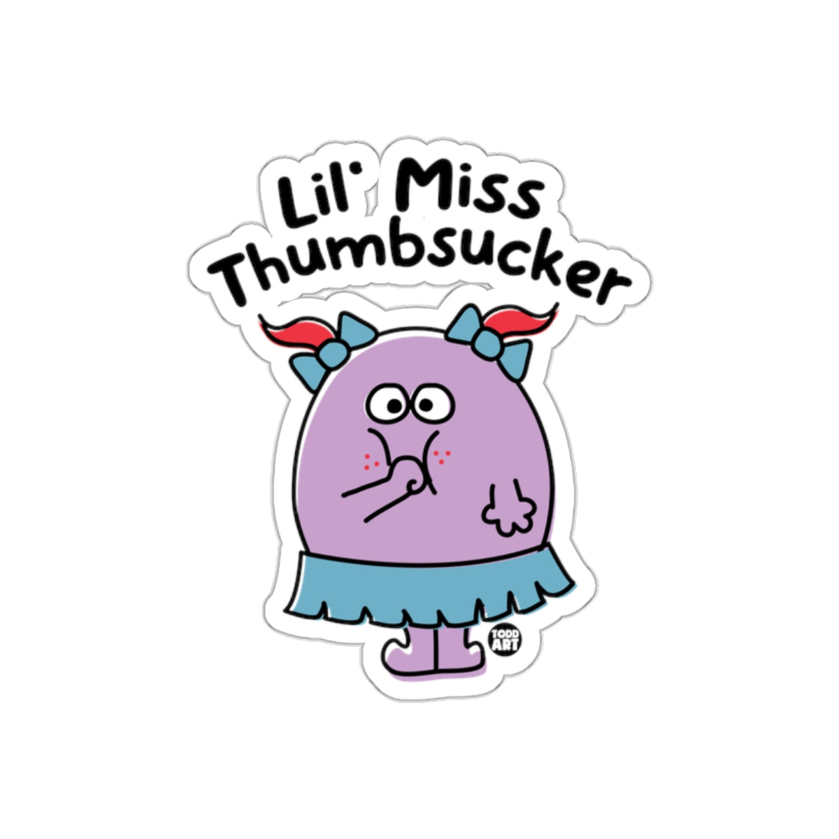 Lil' Miss Thumbsucker Sticker Cartoon Character