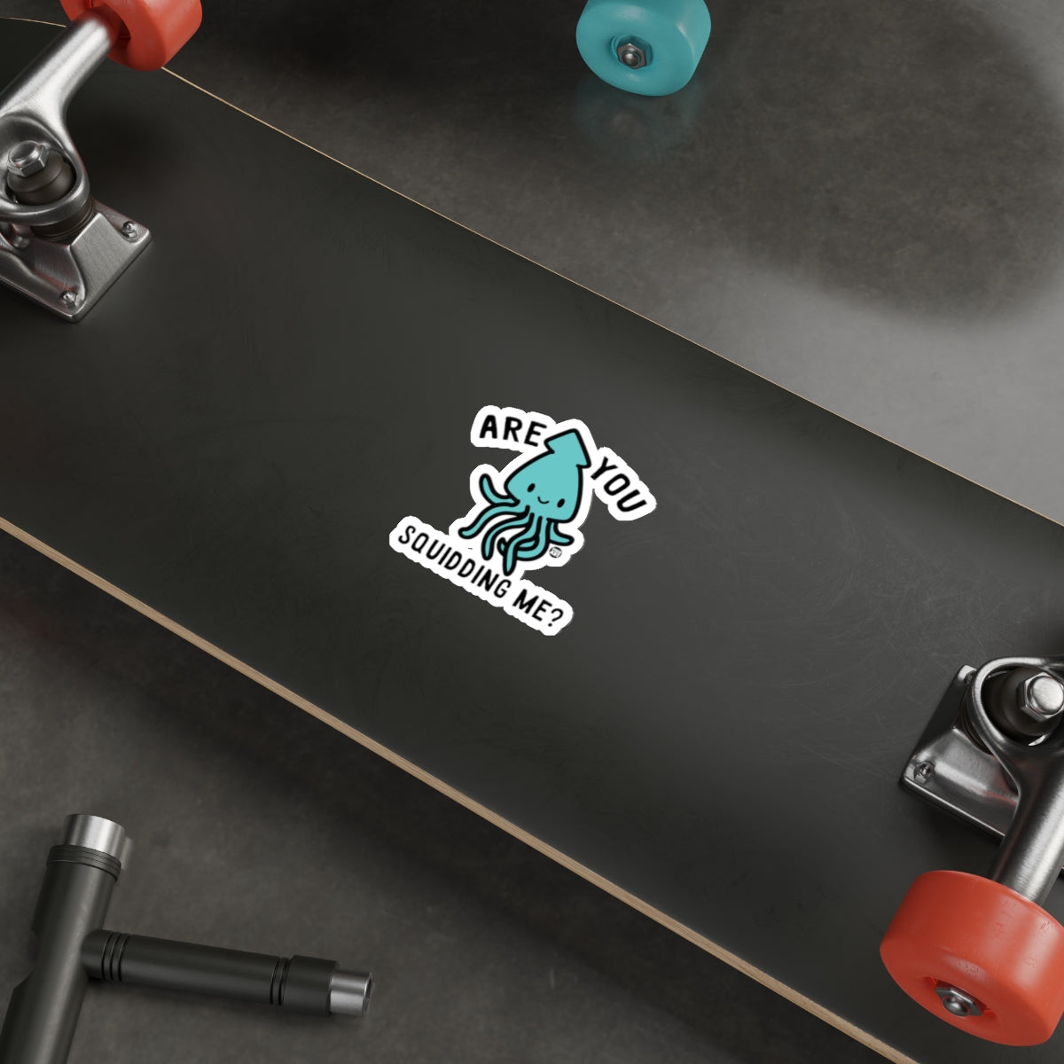 Are You Squidding Me Skateboard Sticker