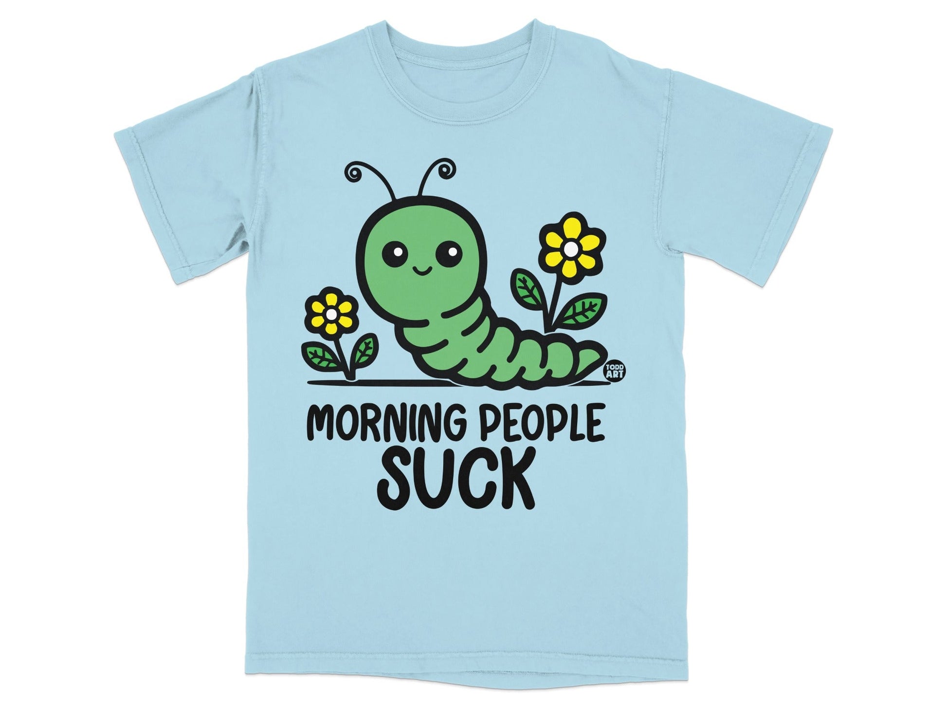 Morning People Suck Funny Caterpillar T-Shirt