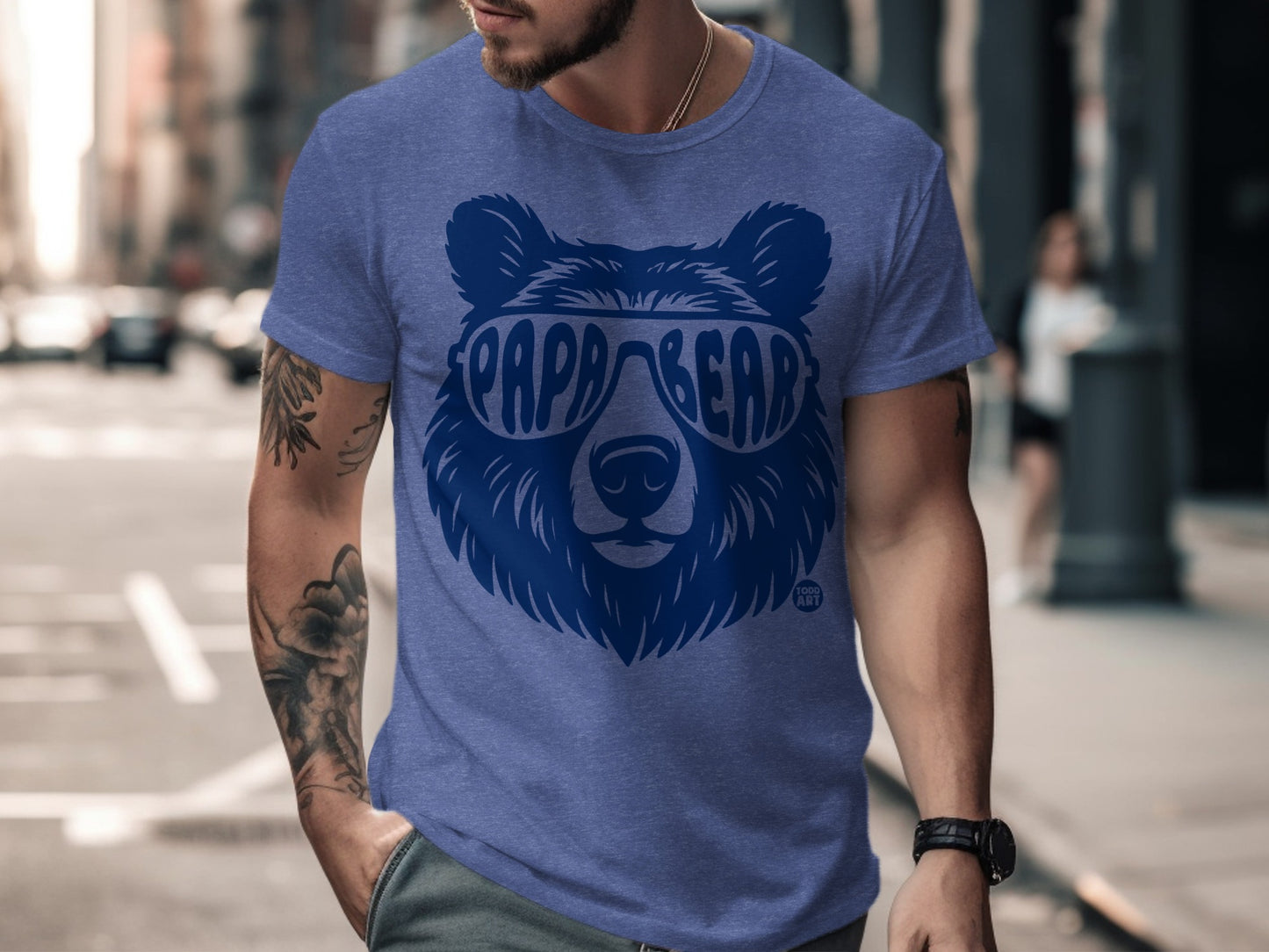 Papa Bear Cool Graphic Tee for Stylish Men Shirt