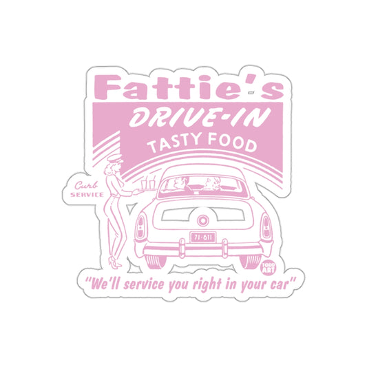 Fatties Drive In Tasty Food Retro Design Stickers