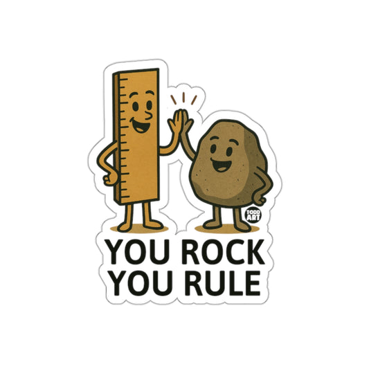 'You Rock You Rule Funny High Five Sticker'