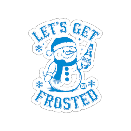 Let's Get Frosted Snowman Sticker Holiday Fun